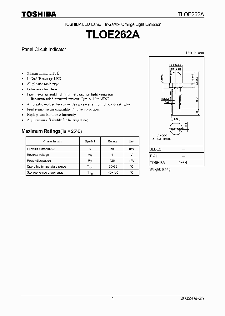 TLOE262APQ_3803976.PDF Datasheet