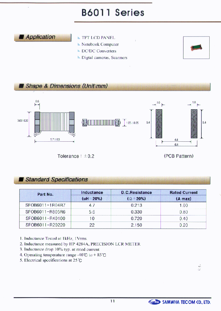 SFOB6011-R20220_3807510.PDF Datasheet