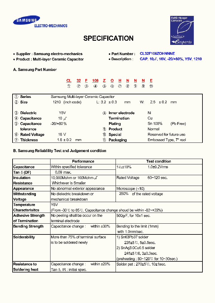 CL32F106ZOHNNNE_3809499.PDF Datasheet