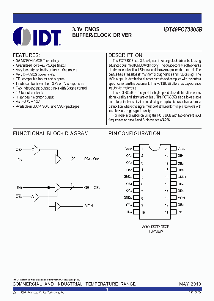 49FCT3805BSOG_3810609.PDF Datasheet