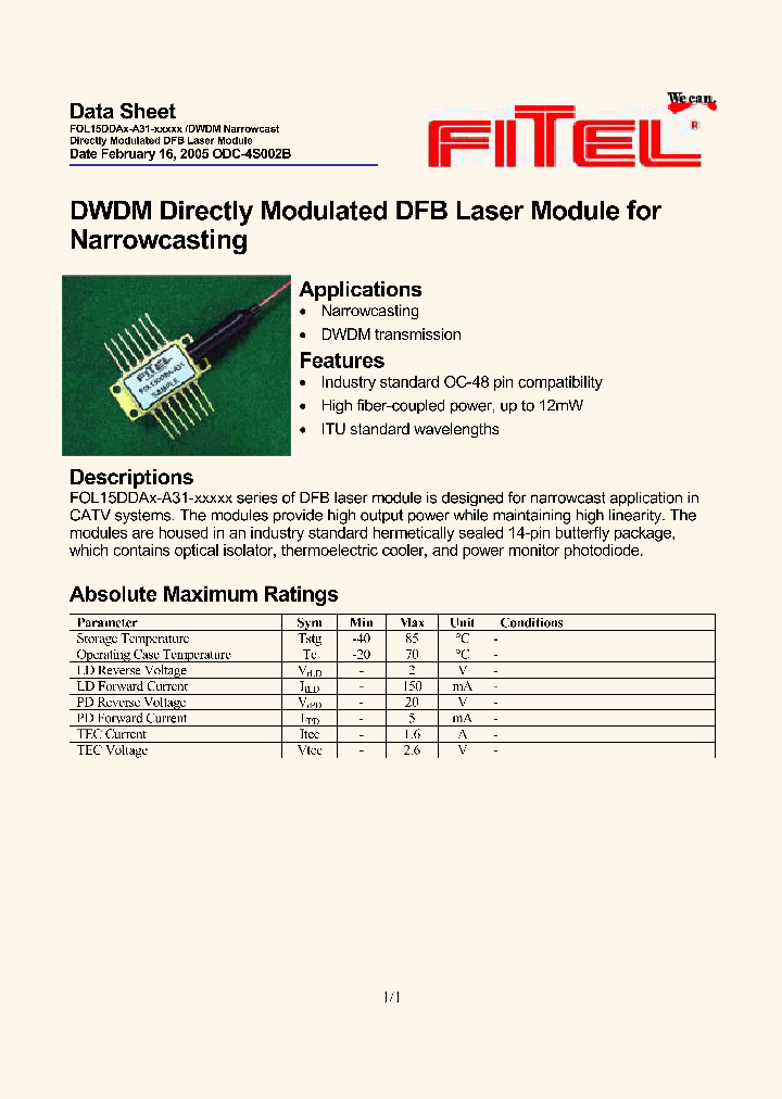 FOL15DDA0-A31-19340_3803941.PDF Datasheet