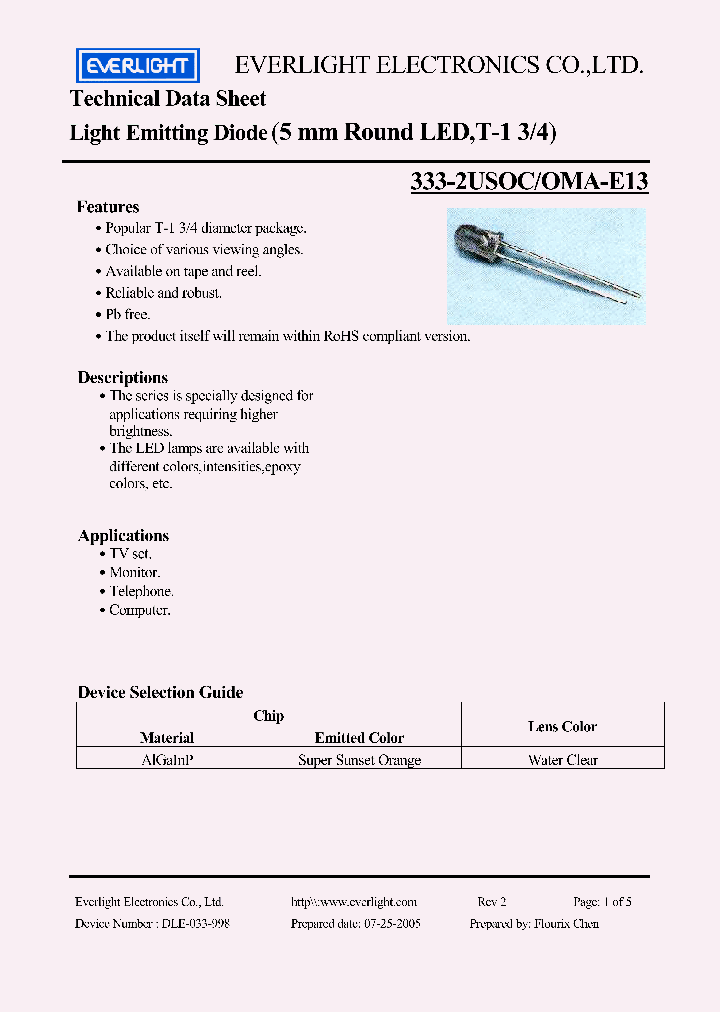 333-2USOCOMA-E13_3812067.PDF Datasheet