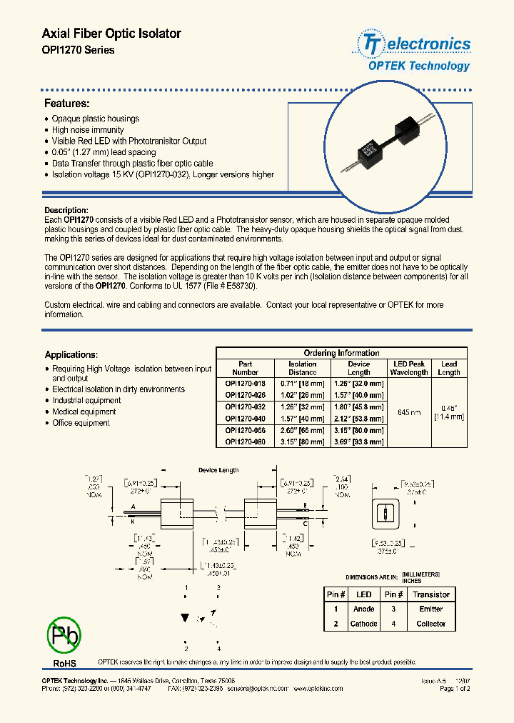 OPI1270-018_3813624.PDF Datasheet