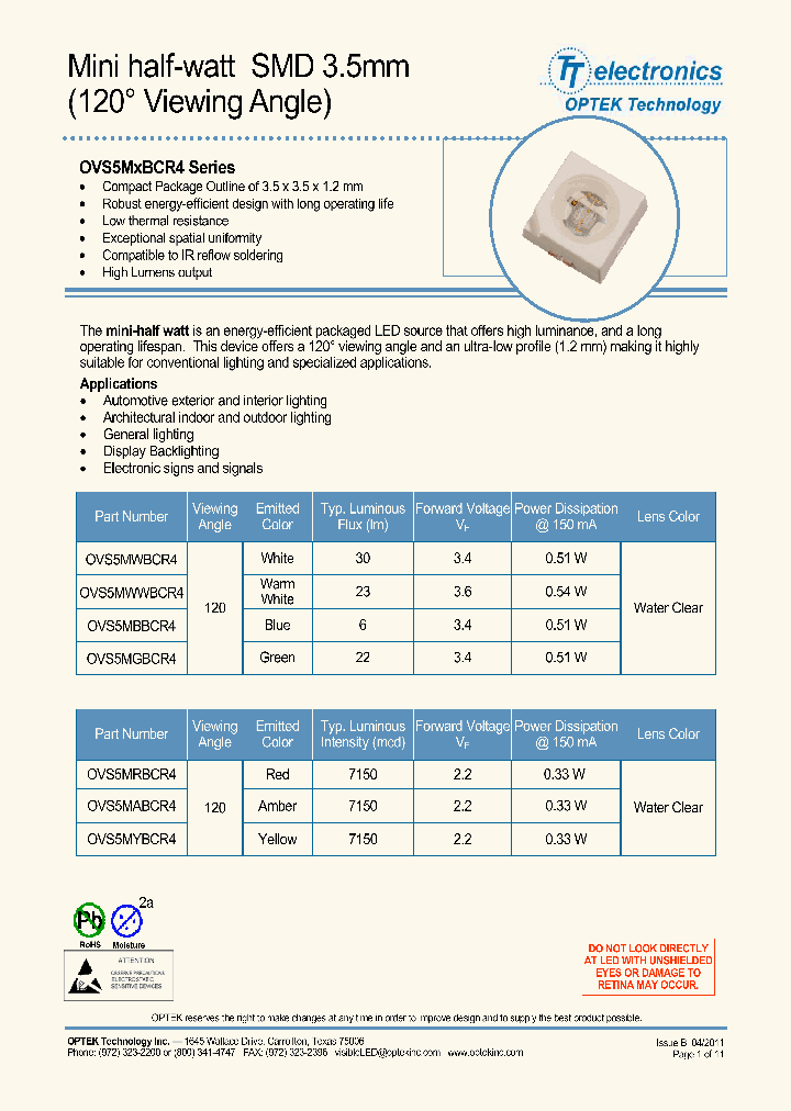 OVS5MWBCR4_3817534.PDF Datasheet
