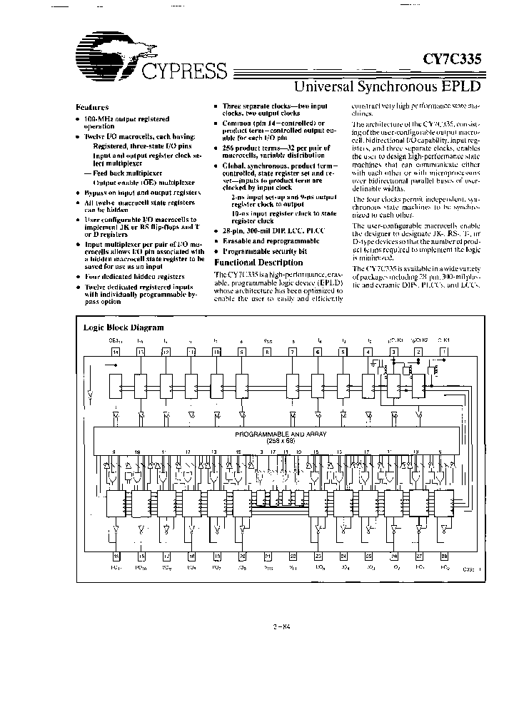 CY7C335-40DI_3817914.PDF Datasheet