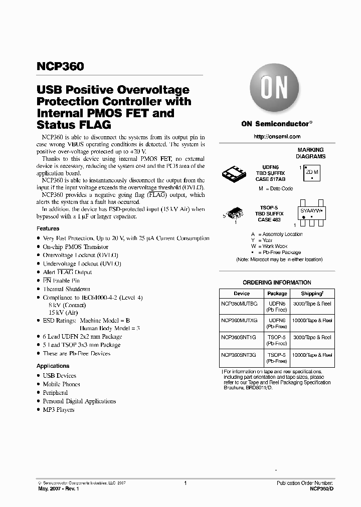 NCP360MUTBG_3818520.PDF Datasheet