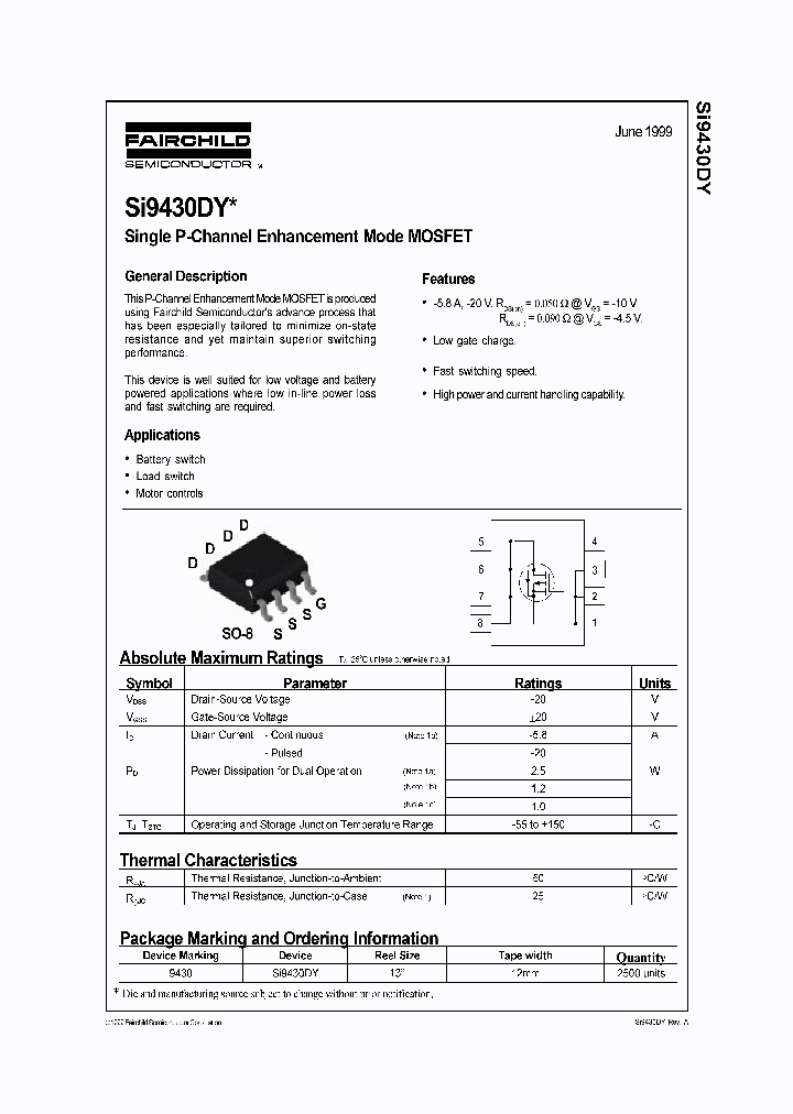 SI9430DYL99Z_3819361.PDF Datasheet