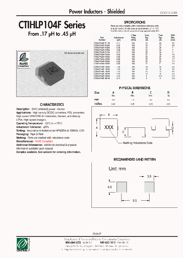 CTIHLP104F-R22M_3819513.PDF Datasheet