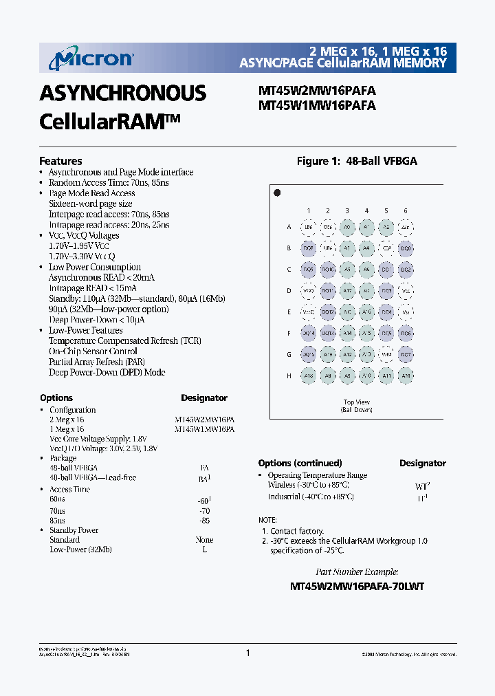 MT45W1MW16PAFA-85WT_3825943.PDF Datasheet