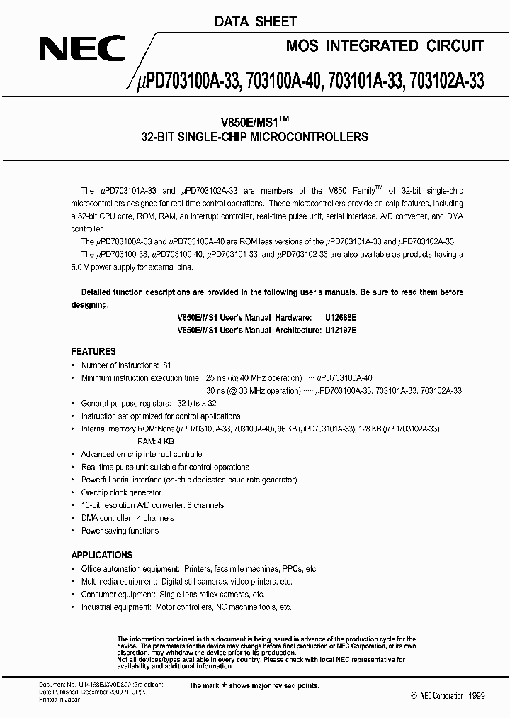 UPD703100AGJ-33-UEN_3822689.PDF Datasheet