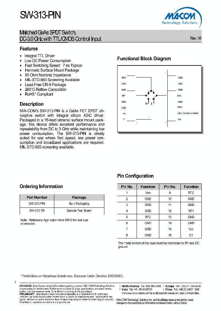 SW-313-PIN_4049734.PDF Datasheet