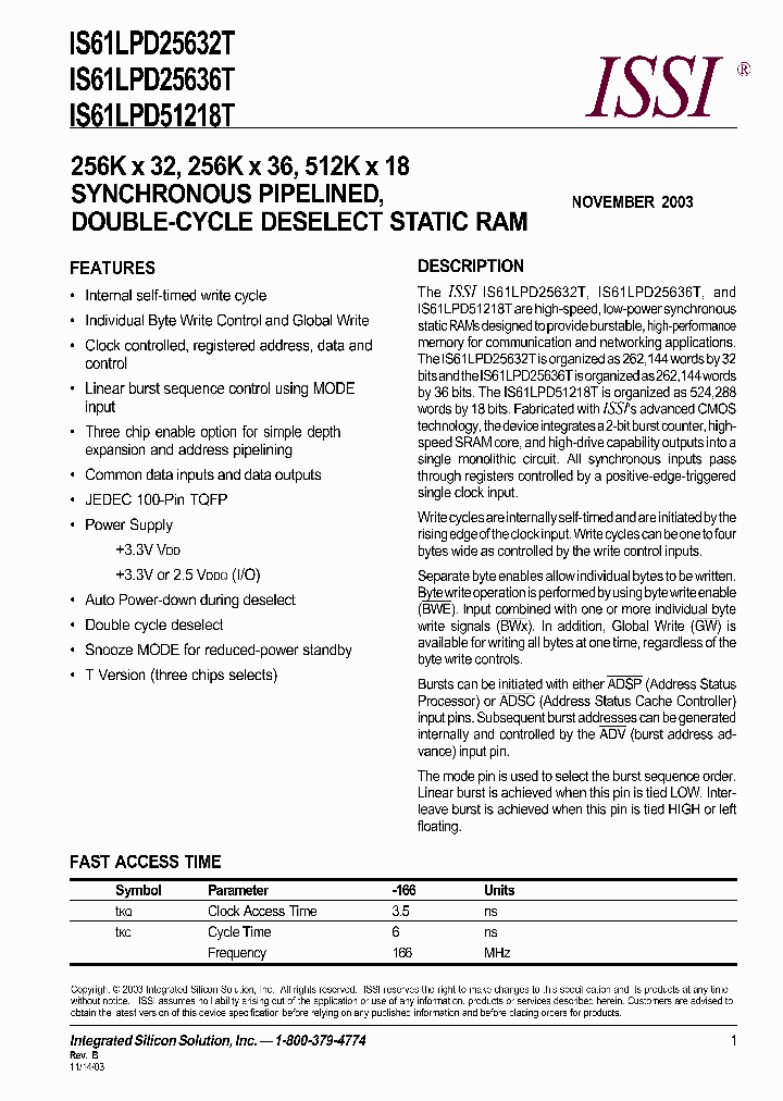 IS61LPD25636T-166TQ_3826910.PDF Datasheet