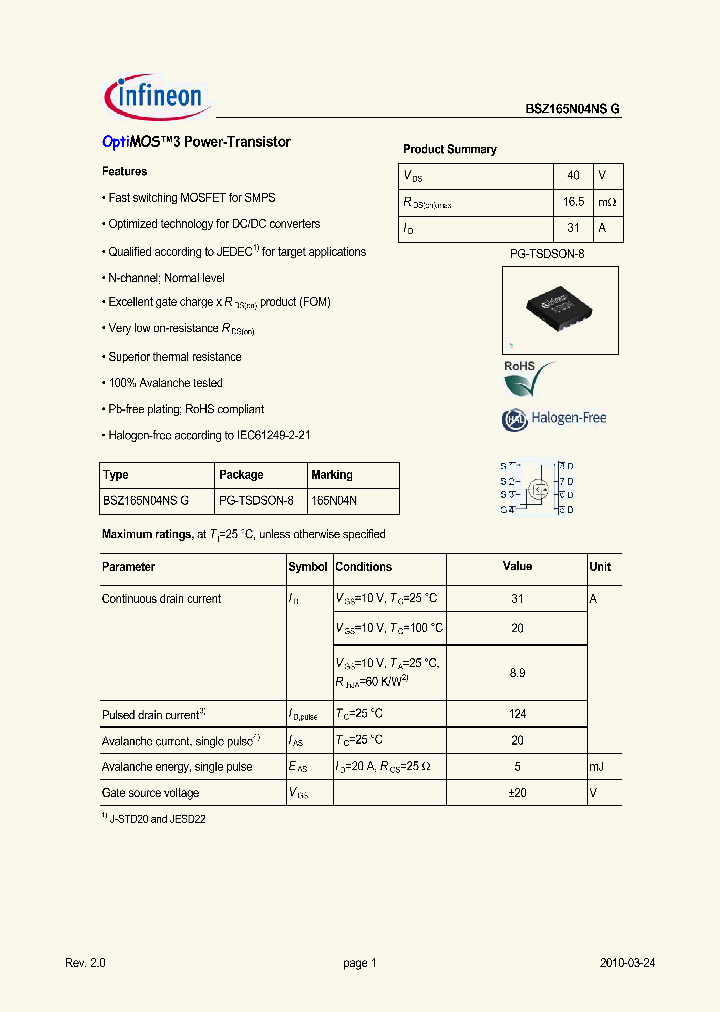 BSZ165N04NSG_4060266.PDF Datasheet
