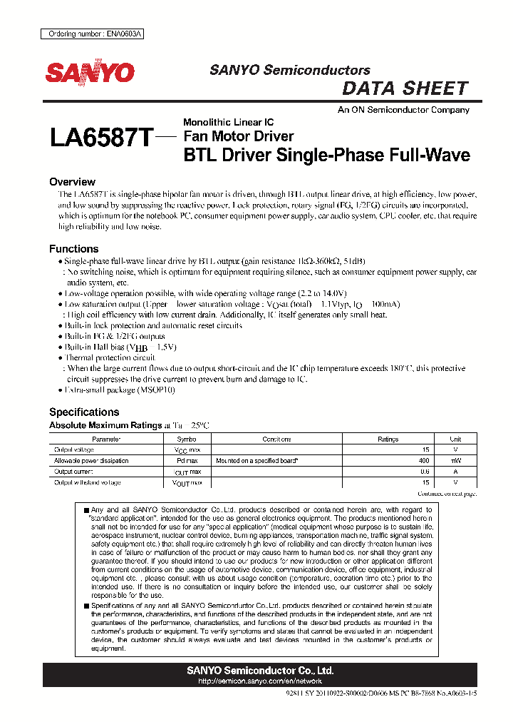 LA6587T11_4062588.PDF Datasheet