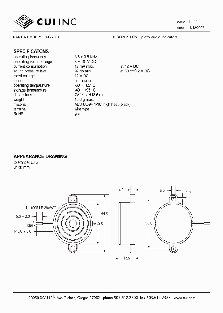 CPE-260H_4065174.PDF Datasheet