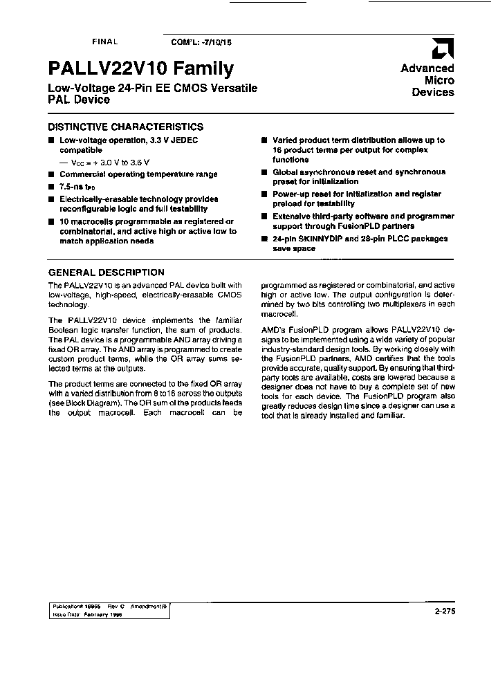 PALLV22V10-10PC_3828513.PDF Datasheet
