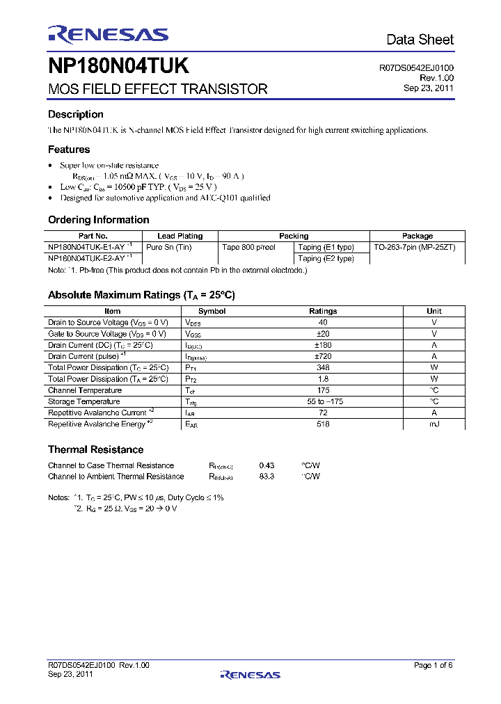 NP180N04TUK_4075635.PDF Datasheet