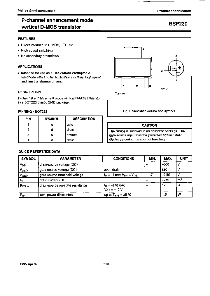 BSP230-TAPE-13_3828697.PDF Datasheet