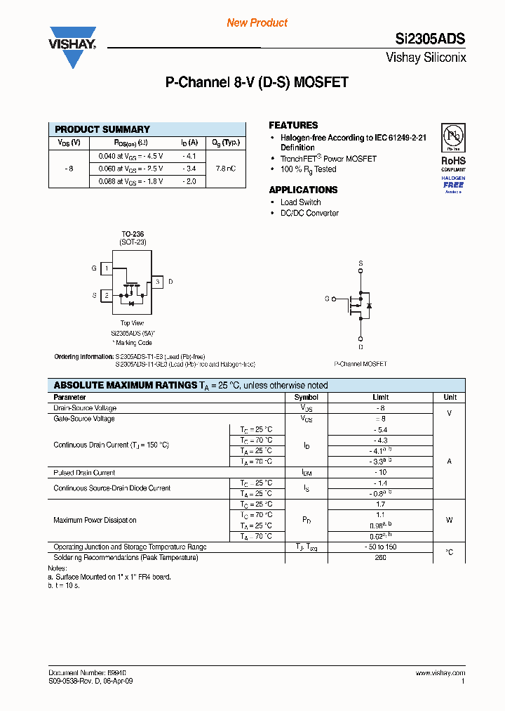 SI2305ADS-T1-E3_3828330.PDF Datasheet