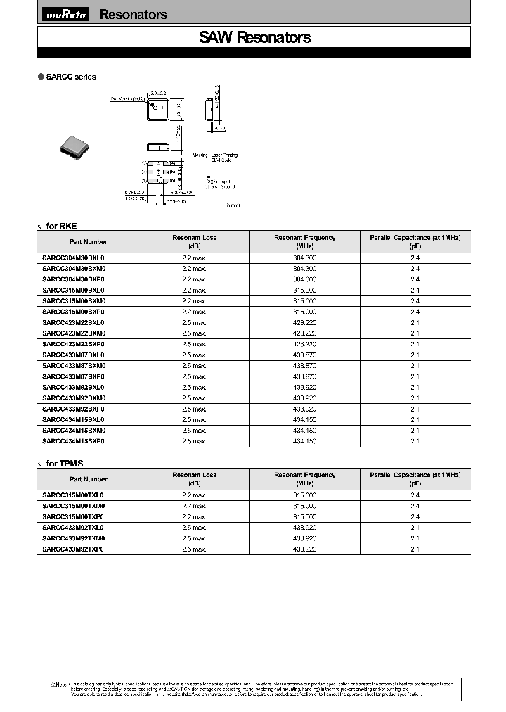 SARCC315M00TXL0_3831317.PDF Datasheet