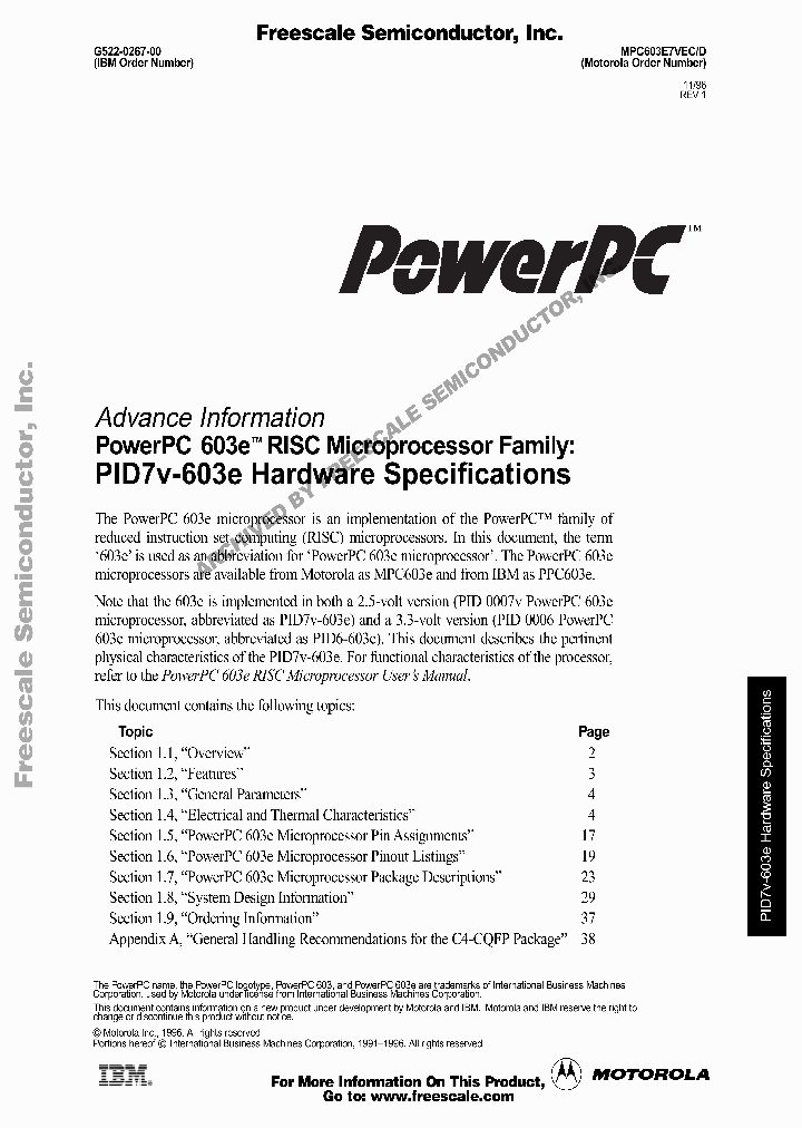 MPC603PFE180LX_3832169.PDF Datasheet
