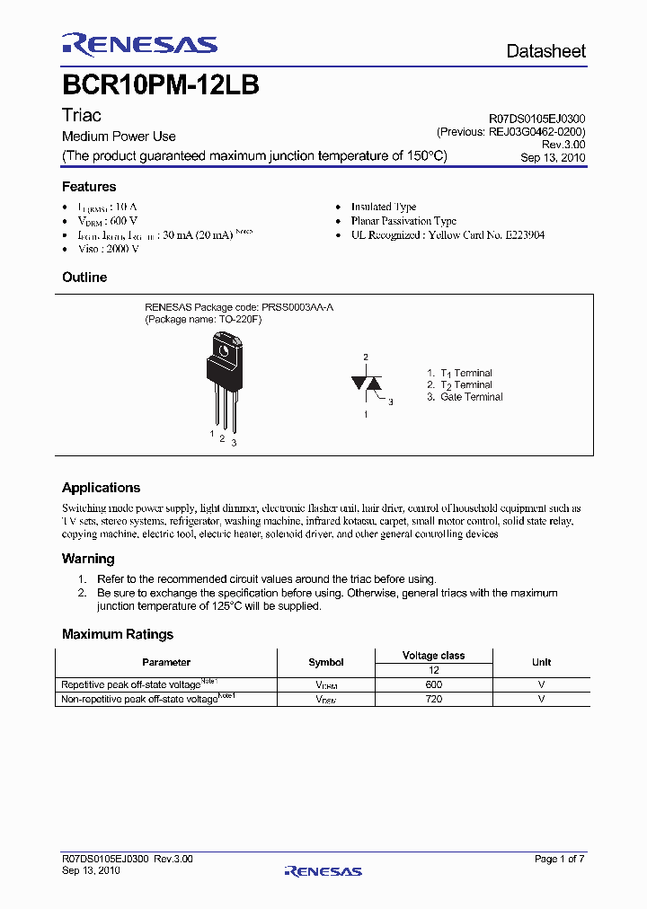 BCR10PM-12LB-A8_3829302.PDF Datasheet