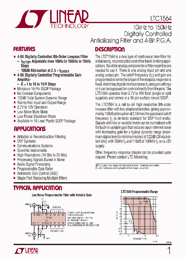 LTC1564IGTRPBF_3833810.PDF Datasheet