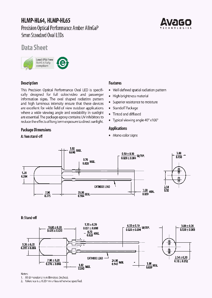 HLMP-HL64-YYKDD_3835068.PDF Datasheet