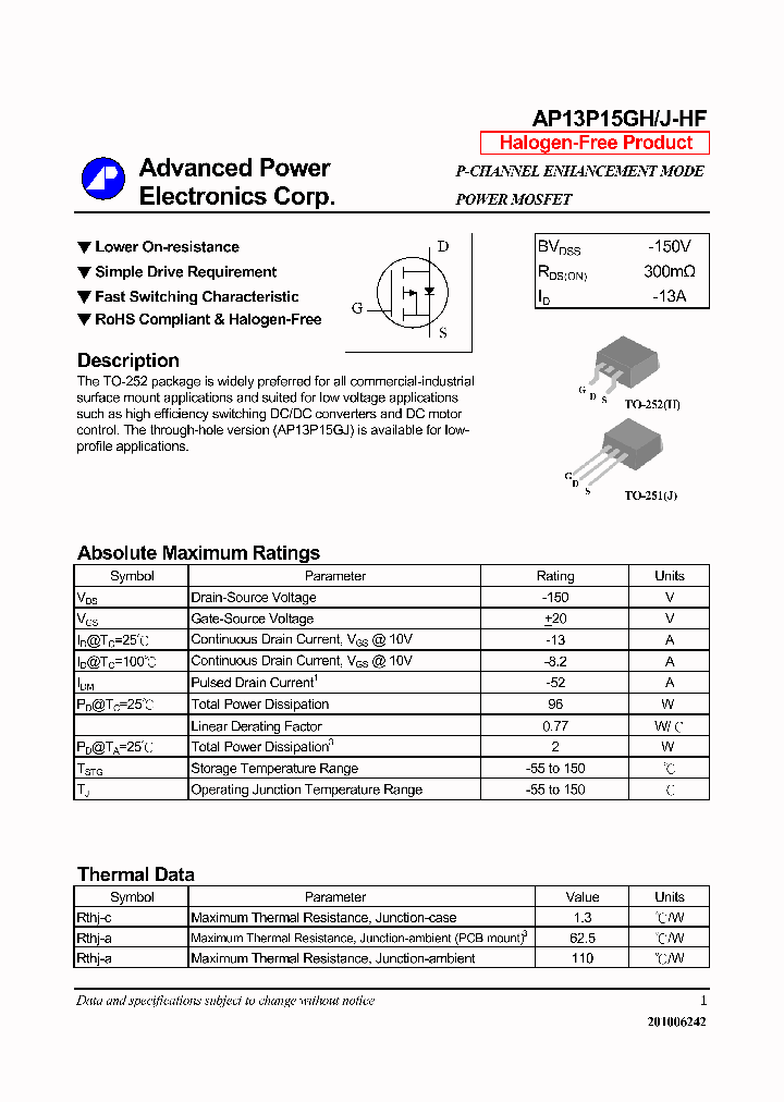 AP13P15GJ-HF_3834992.PDF Datasheet