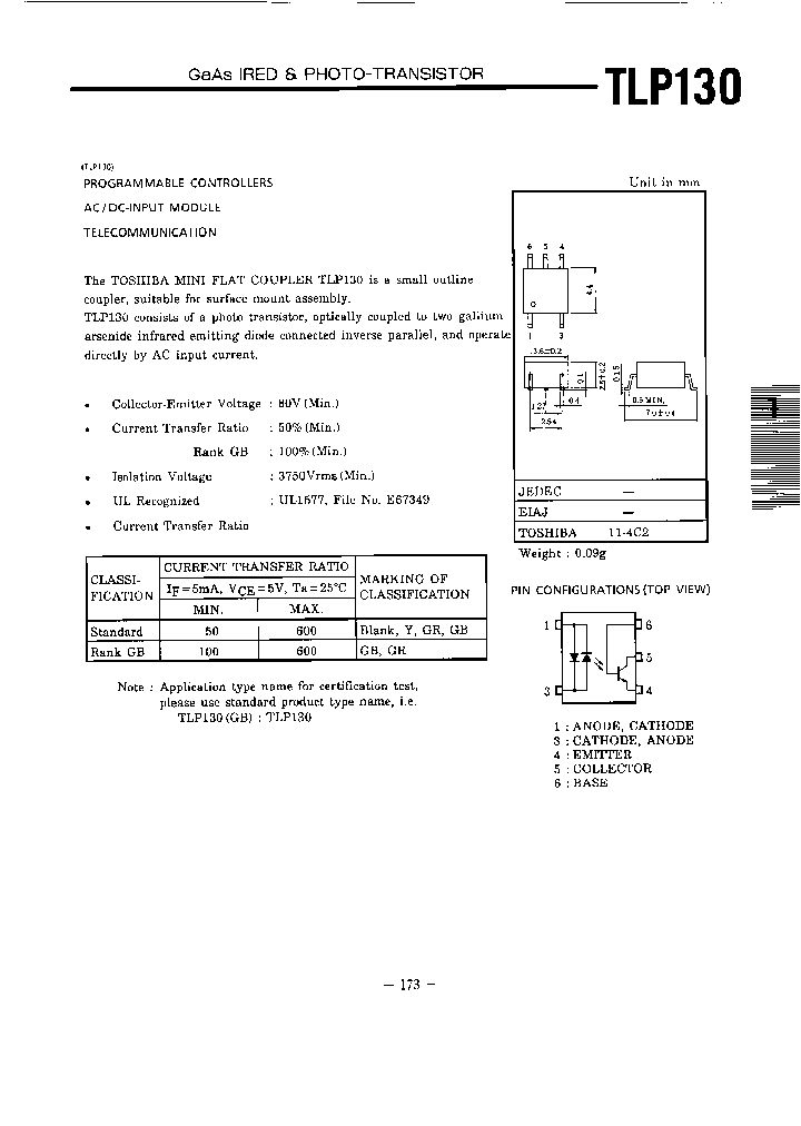 TLP130GB-TPL_3832429.PDF Datasheet