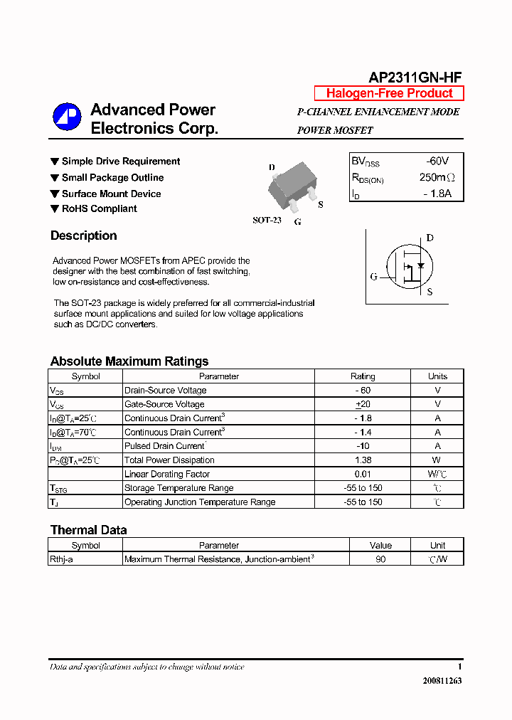 AP2311GN-HF_3835006.PDF Datasheet