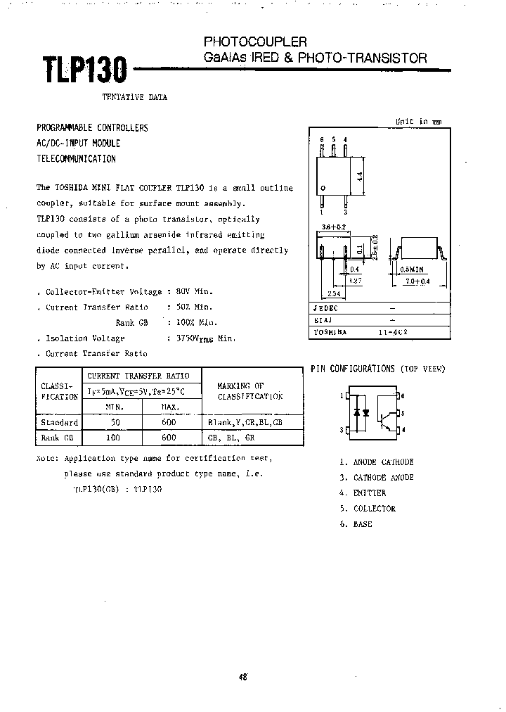 TLP130GB-L_3832434.PDF Datasheet