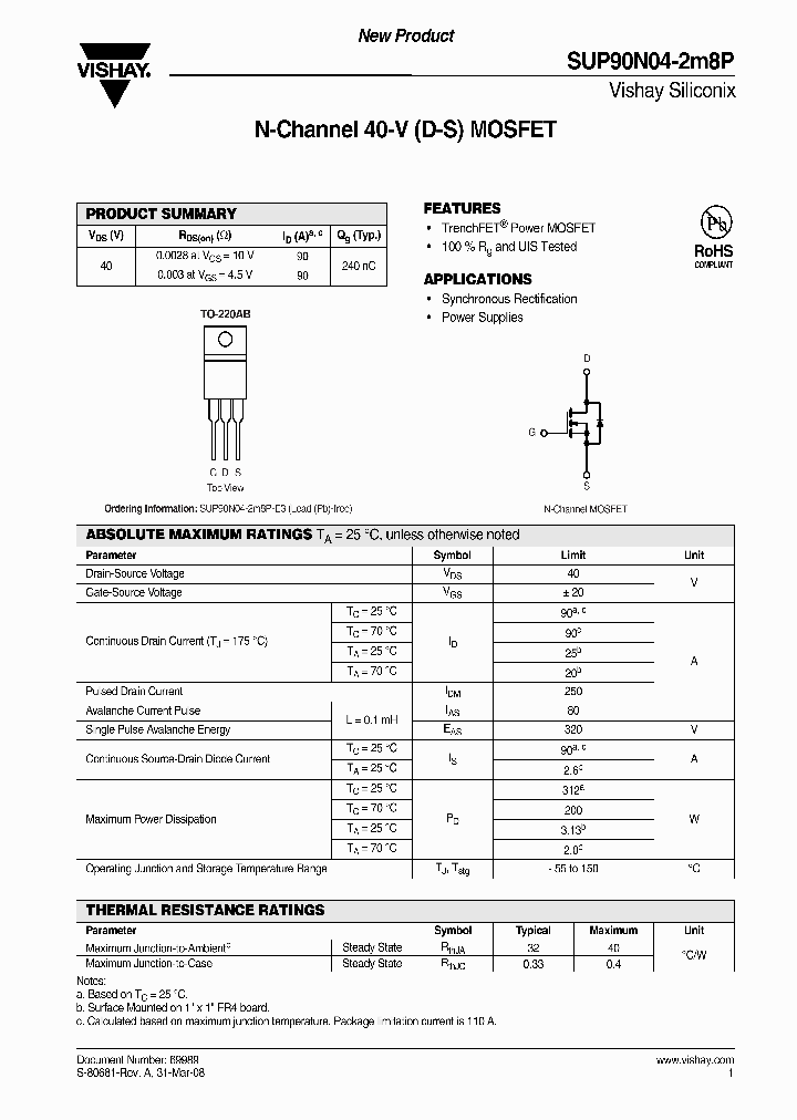 SUP90N04-2M8P-E3_3834483.PDF Datasheet