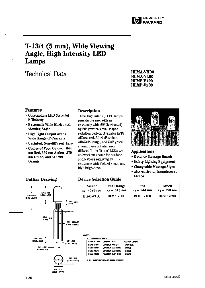 HLMP-V100-OPTION-007_3837678.PDF Datasheet