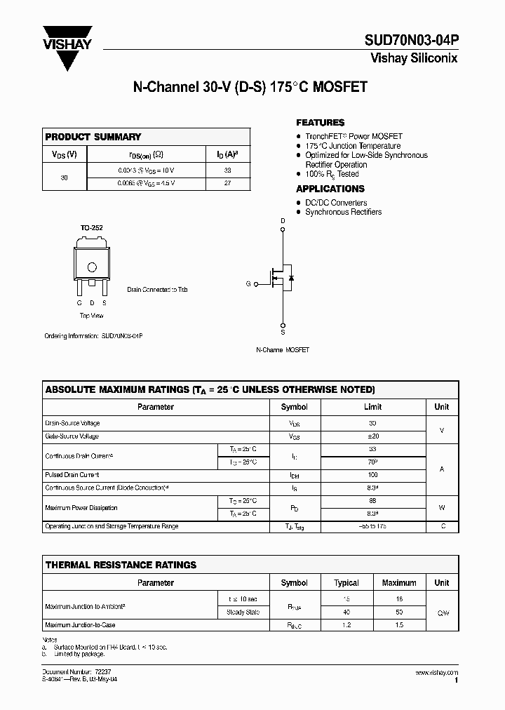 SUD70N03-04P-T4-E3_3836945.PDF Datasheet