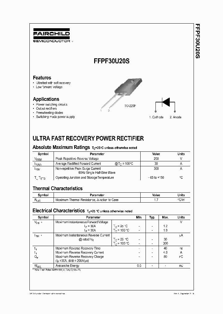 FFPF30U20STUNL_3834570.PDF Datasheet