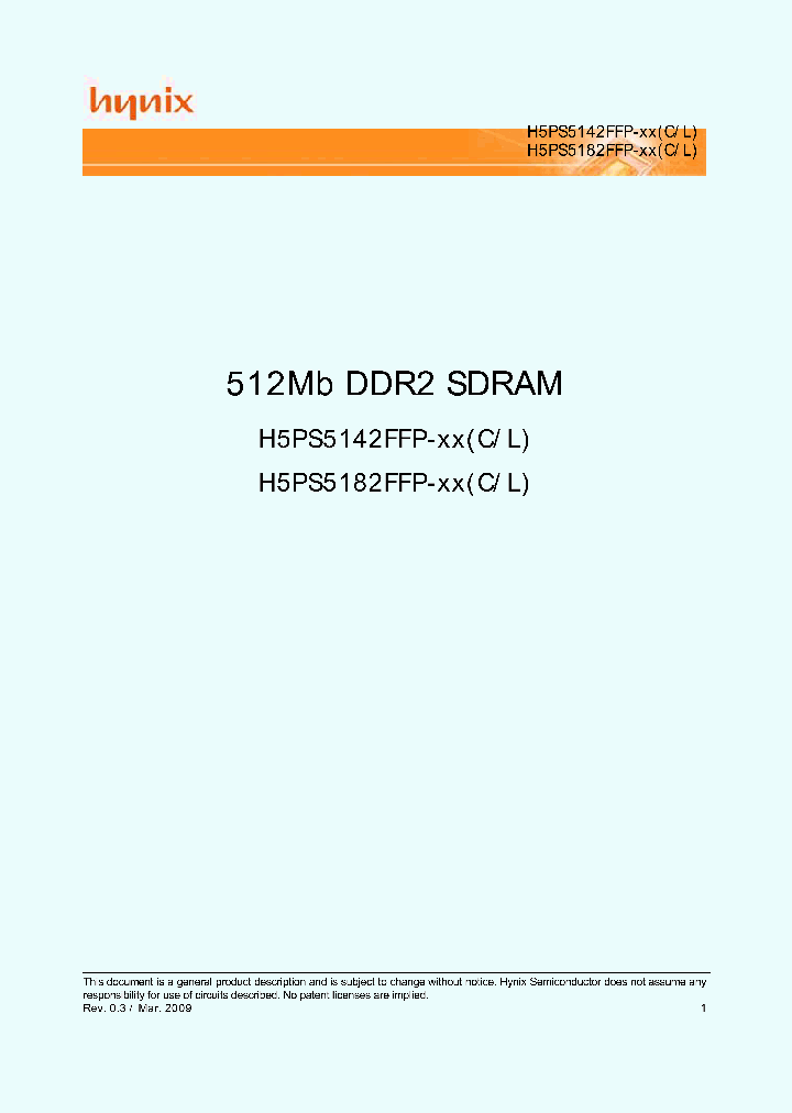 H5PS5142FFP-S5C_3836610.PDF Datasheet