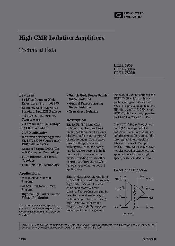 HCPL-7800AOPTION300_3835240.PDF Datasheet