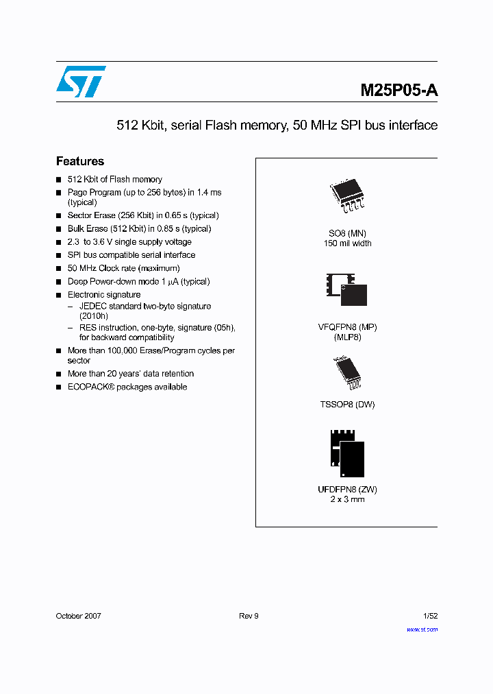M25P05-AVMN6TP_3838132.PDF Datasheet