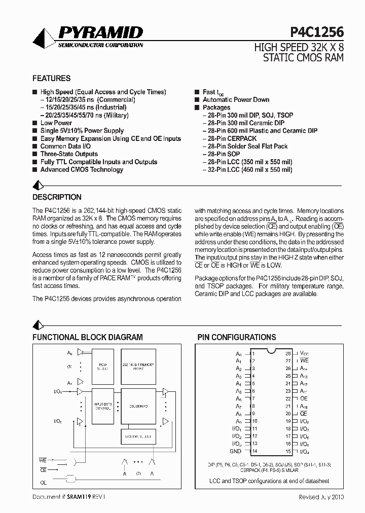 P4C1256-12CWILF_3837787.PDF Datasheet