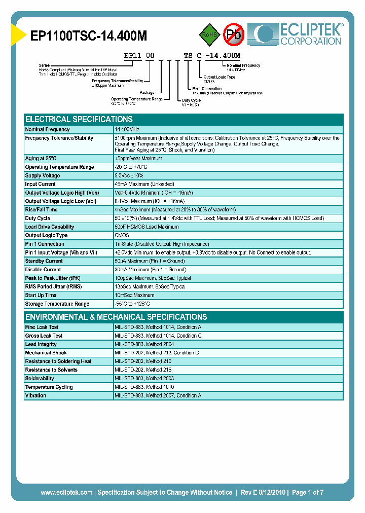 EP1100TSC-14400M_3840366.PDF Datasheet