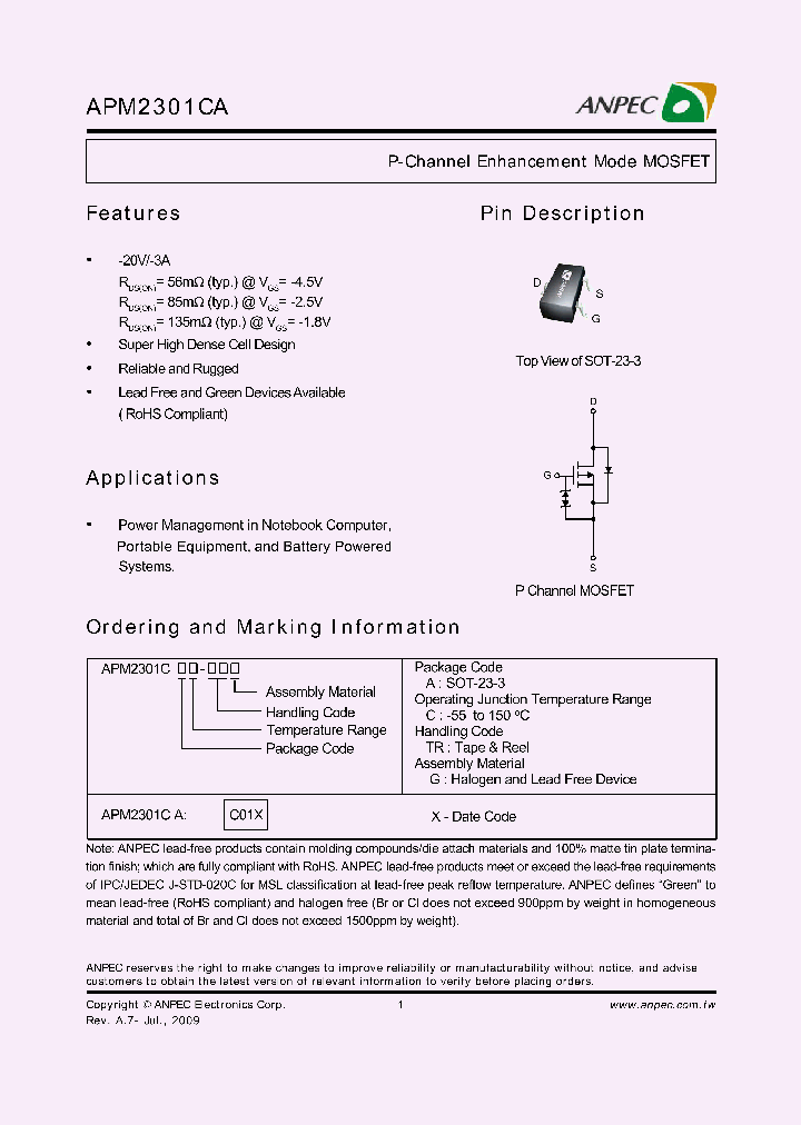 APM2301CAC-TRG_3838158.PDF Datasheet