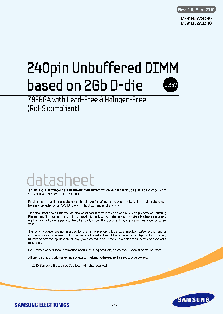 M391B5273DH0-YF8_3844722.PDF Datasheet