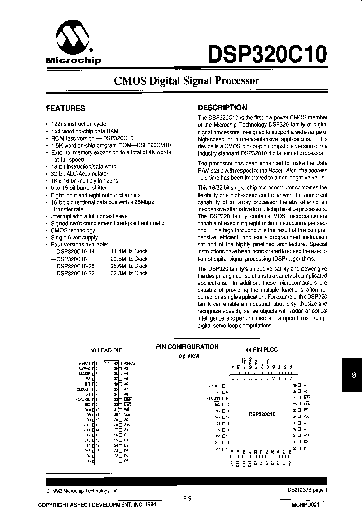 DSP320C10-25IL_3848019.PDF Datasheet