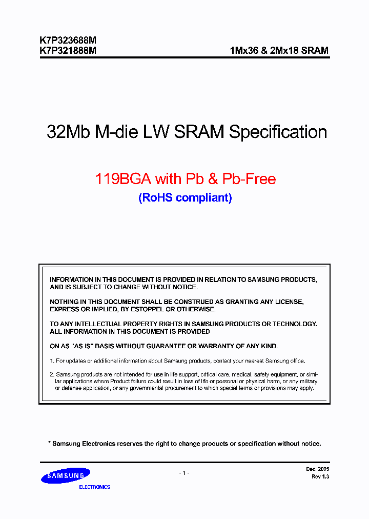 K7P323688M-HC250_3847391.PDF Datasheet