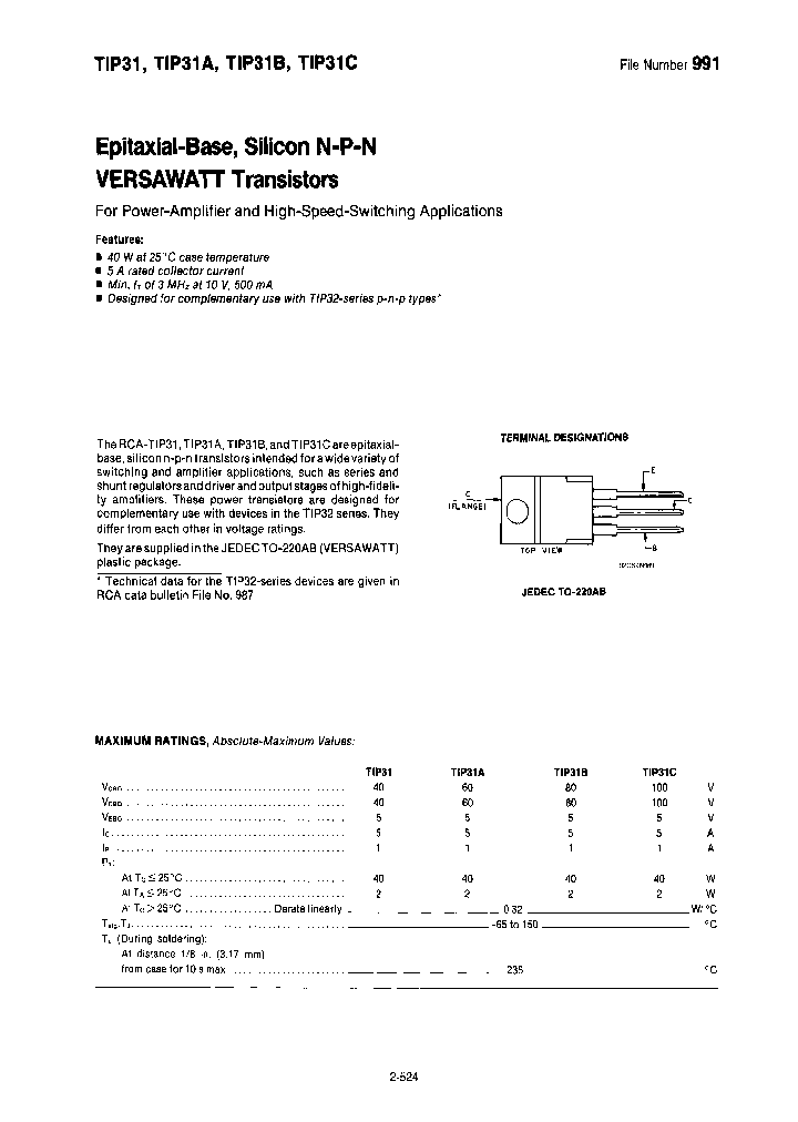 TIP31A-DR6260_3848842.PDF Datasheet