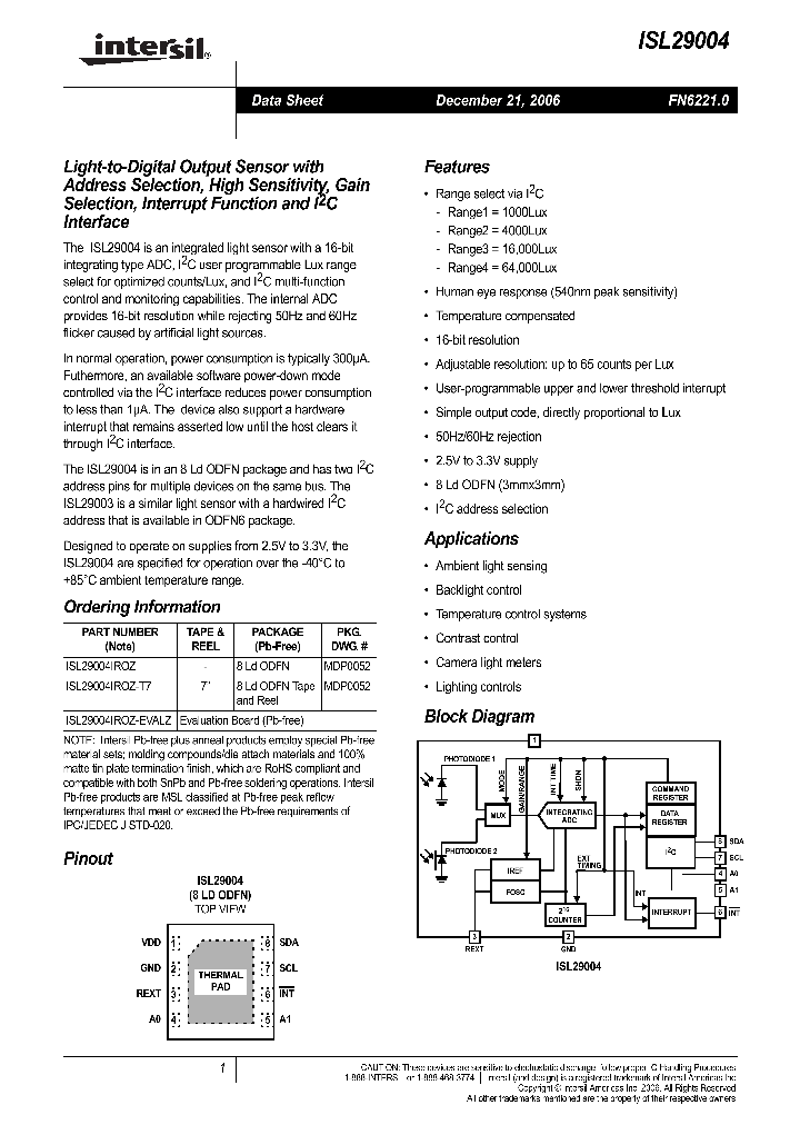 ISL29004IROZ-T7_3843437.PDF Datasheet
