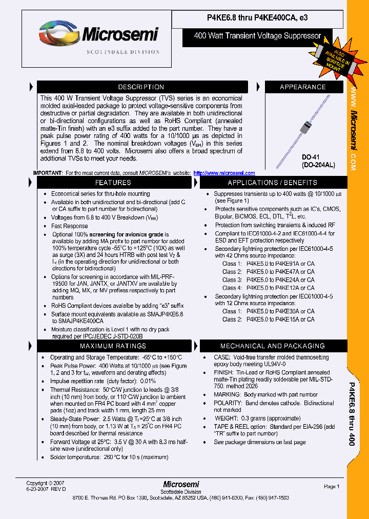 P4KE91E3_3850782.PDF Datasheet