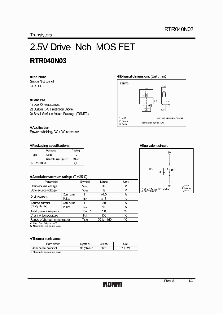 RTR040N03_4098014.PDF Datasheet
