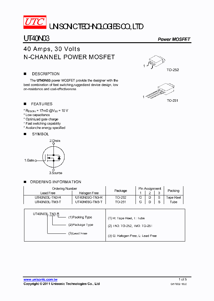 UT40N03_4098015.PDF Datasheet